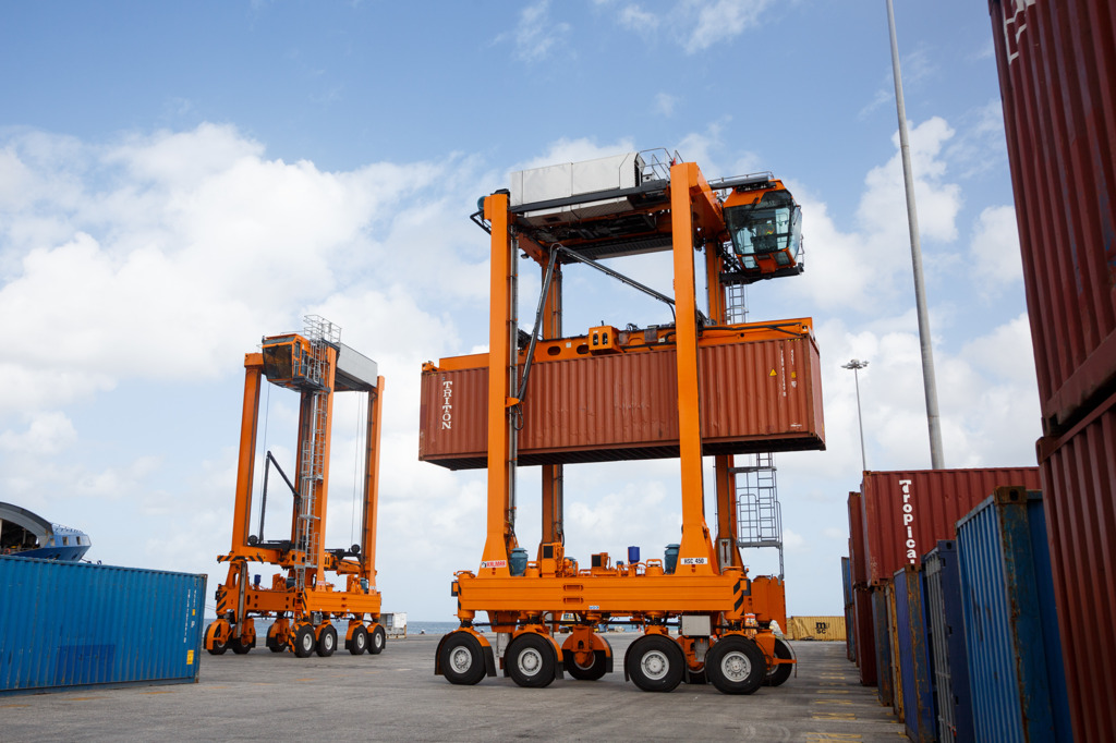 Kalmar Straddle Carriers at Barbados Port