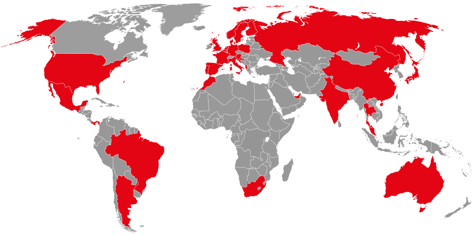 Personal von Kalmar weltweit